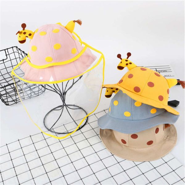 

sun hat for children buka droplet children's fisherman's boys and girls giraffe basin baby sun hat cover, Yellow