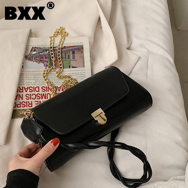 

[bxx] ladies vintage black pu leather bags simple women 2021 fashion shoulder hand bag lady trend handbags purses cb577 cross body