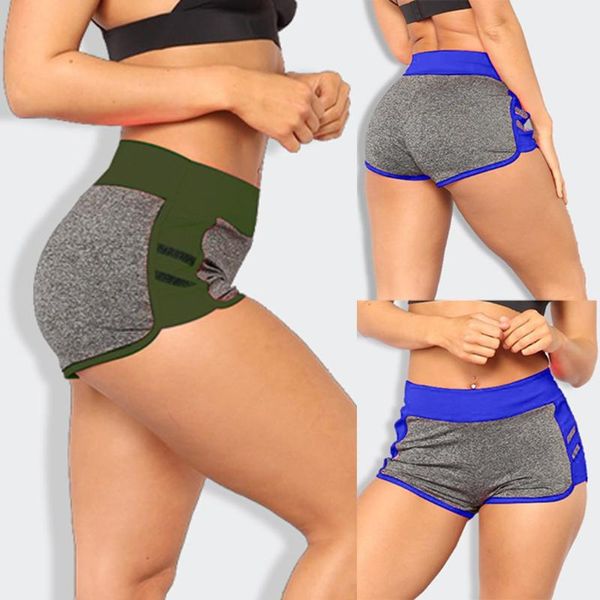 

yoga outfit women bike shorts side hoolow out compression workout leggings lady spodenki damskie pantalones de mujer