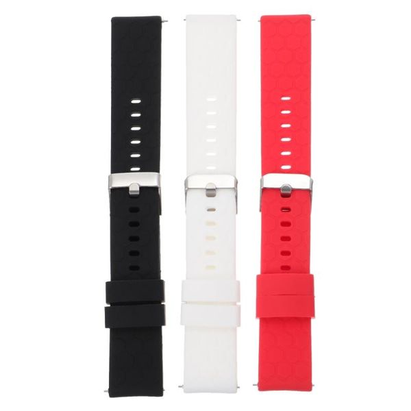 

watch bands 3pcs silicone strap bracelet accessory, Black;brown