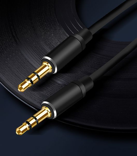 Projeto popular personalizado Digital Audio Cabo de Áudio Banhado Ouro 3.5mm Extensão Masculina AUX Cable Audio