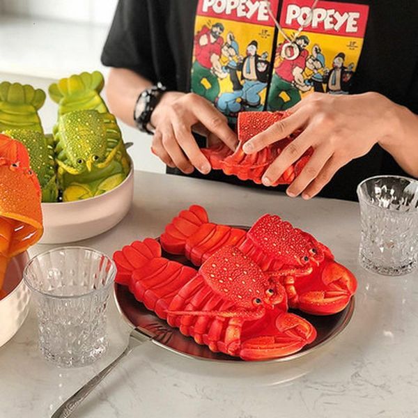 

slippers crayfish personality outdoor summer indoor non-slip bathroom beach sandals and fs21s38 l7ew, Black