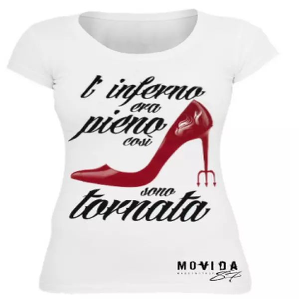 

T-Shirt Lady NightLife 87 Inferno, White;black