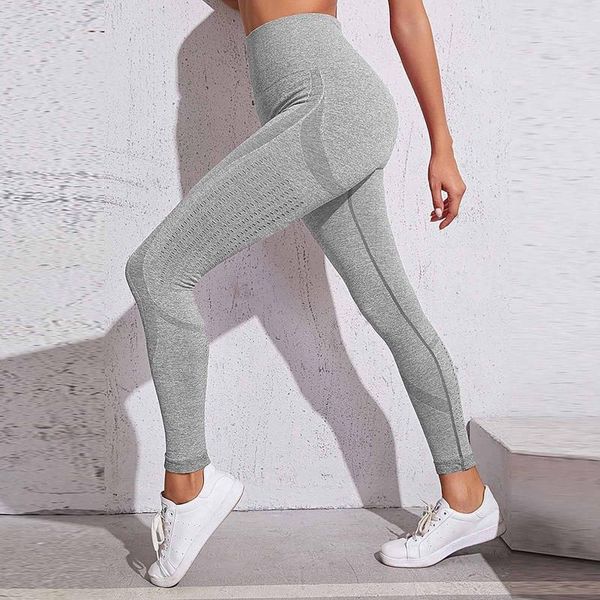 

women's leggings 2021 high waist stretch gym seamless sports running sportswear women fitness pants yo-ga leggins, Black