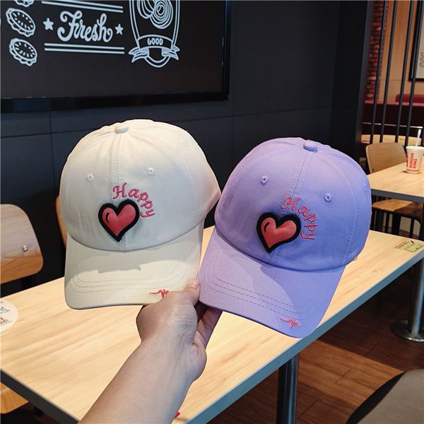 

hat girl spring and embroidered letter peach heart designer super baseball summer sunshade personality versatile sunscreen cap, Yellow