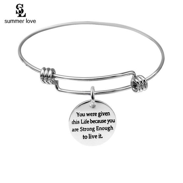 

summer love inspiration charm stainless steel wire bangles bracelet adjustable expandable bangle bracelets diy jewelry, Black