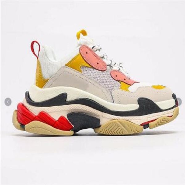 

man woman running shoes low lace up sneaker triple s sneakers paltform women men shoe sport trainers runner gym jogging walking outdoor bred