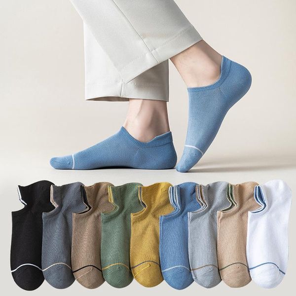 

men's socks fashion boat invisible modal shallow mouth thin breathable spring and summer low top, Black