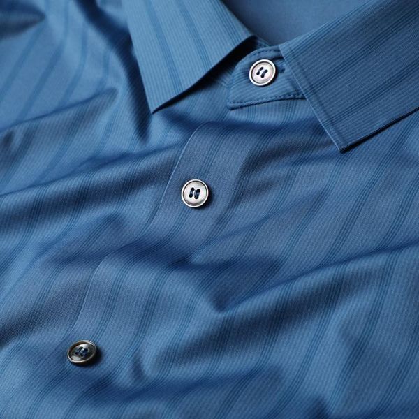 

men's casual shirts 2021 gentleman's silky anti-wrinkle elastic stripe shirt high-end seamless rubber pressing business long sleev, White;black