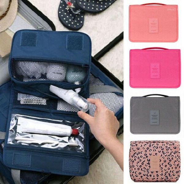 

bathroom storage & organization 5 colors travel packing organizers makeup cosmetic toiletry case wash organizer pouch hanging bag accessorie