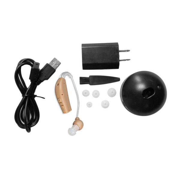 

portable rechargeable hearing aids sound voice amplifier behind the ear jz-1088f for the elderly ear care hearing aid eu/us plug