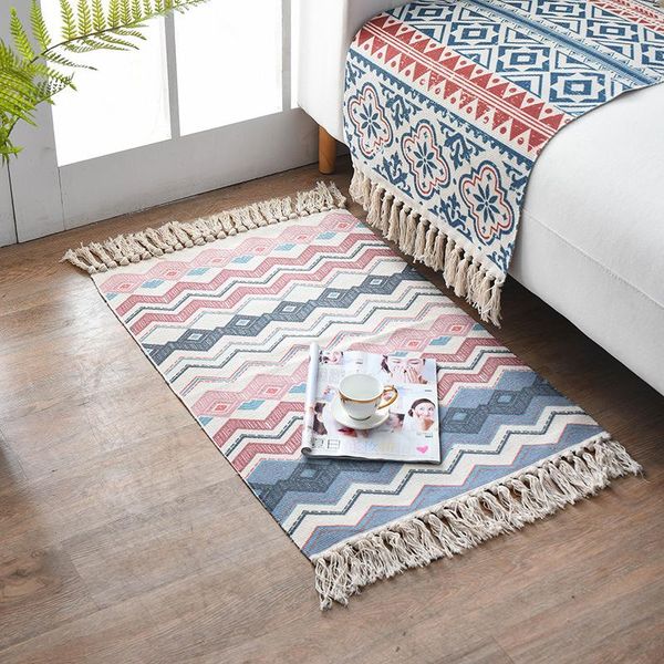

carpets 100% cotton kilim braided floor rugs door mat kitchen prayer carpet