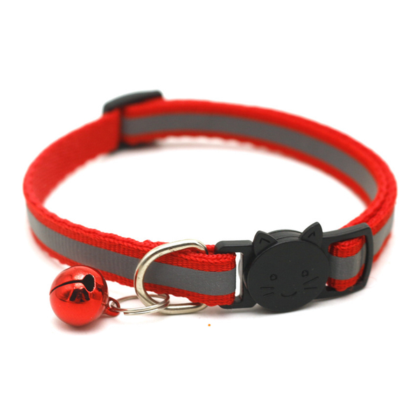 

adjustable 1.0 nylon dog collars pet with bells charm necklace collar for little dogs cat supplies & leashes