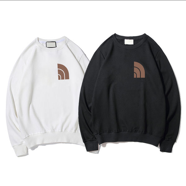 

2022 men's new casual fashion hoodies cotton round neck casual mens and womens sweaters solid color hip-hop loose printed pullovers for, Black