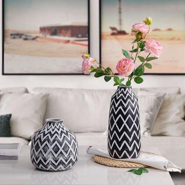 

home decoration ceramic vase dry flower pots nordic living room vases