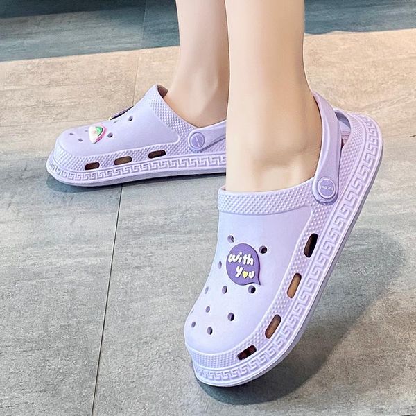 

sandals summer women's 2021 fashion beach women slippers sneakers breathable flat hole non-slip, Black
