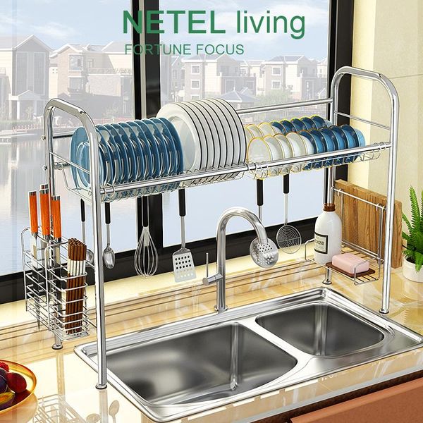 

hooks & rails storage for kitchen supplies sink rack drain dish shelf