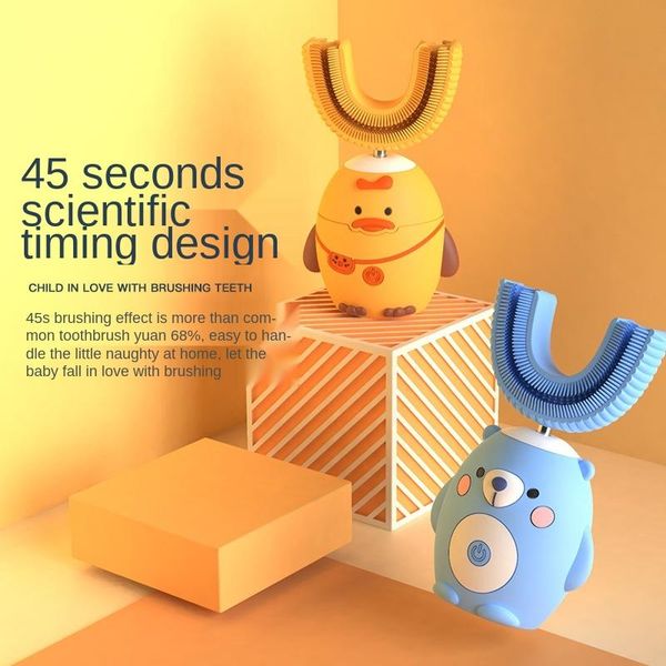 

smart electric toothbrush u-shaped mouth holder type children's toothbrush, rechargeable protects the gums sonic