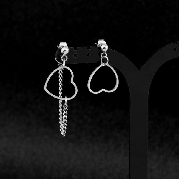 

korean stainless steel star bangtan boys heart-shaped love stud earrings kpop dna jewelry accessories mens and women, Golden;silver