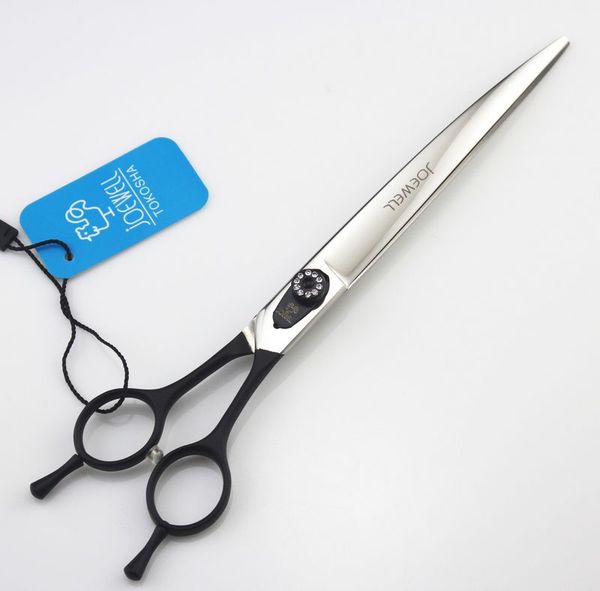

joewell 8.0 inch scissors black elastic paint handle 440c stainless steel 62hrc hair cutting/thinning