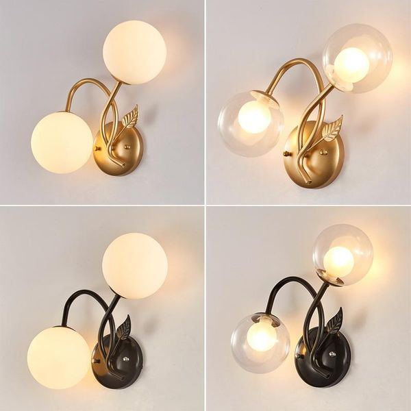 

modern creative wall lamps living room bedroom bedside metal light nordic round led lighting decor home hecoration lamp