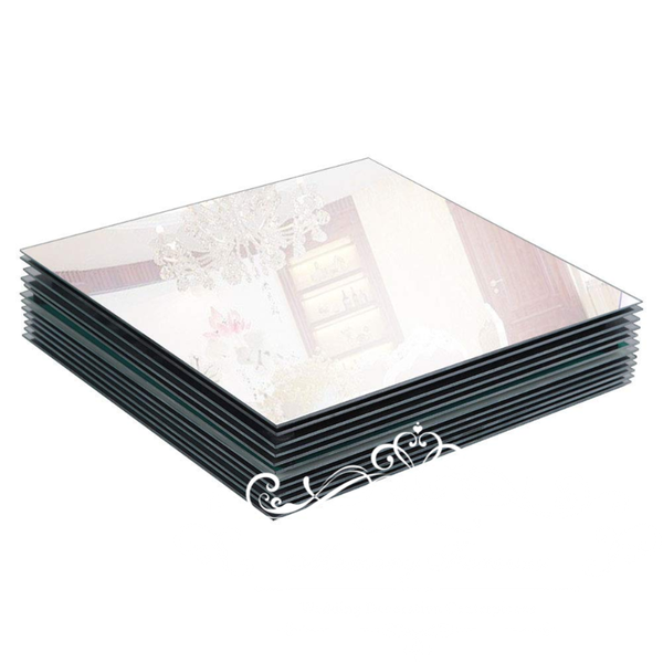 

party decoration 10pcs 12" square mirror candle tray/plate for wedding christmas decor banquet table centerpiece mirrors