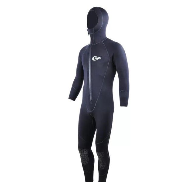 

winter warm neoprene scuba diving wetsuit 5mm men hood surfing front zipper snorkeling spearfishing suit wet swim wear