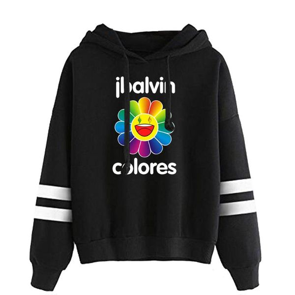 

women's hoodies & sweatshirts j balvin for men women long sleeve oversized hooded harajuku casual streetwear fashion brand clothes, Black