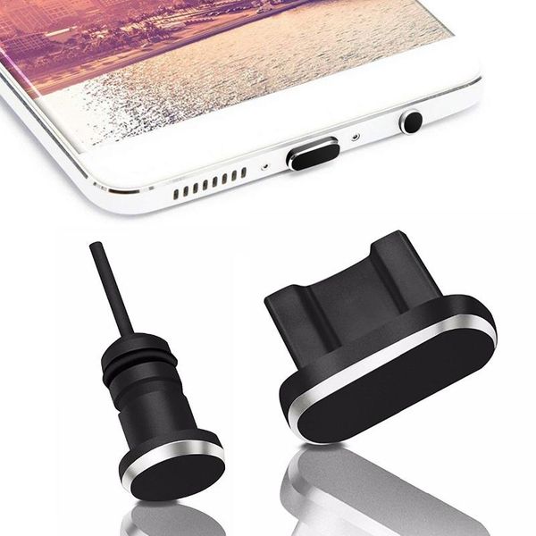 

cell phone mounts & holders arrival 2pcs/set metal charging port + earphone dust plug replacement for android mobile 3.5mm headset ser