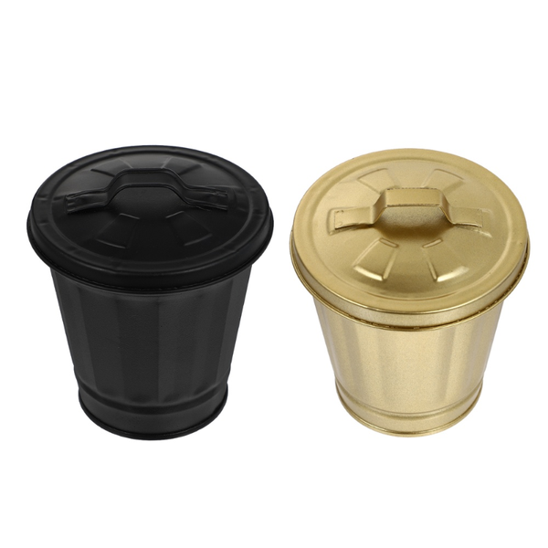 

waste bins 2pcs lovely mini trash can deskgarbage with lid small storage jar