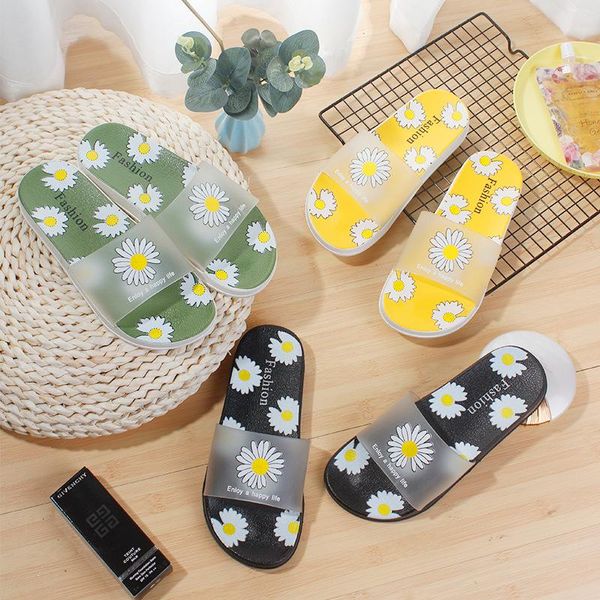 

slippers 2021 summer shoes women cute jelly color transparent open toe flip flops clear outdoor beach slides sandals tx202, Black