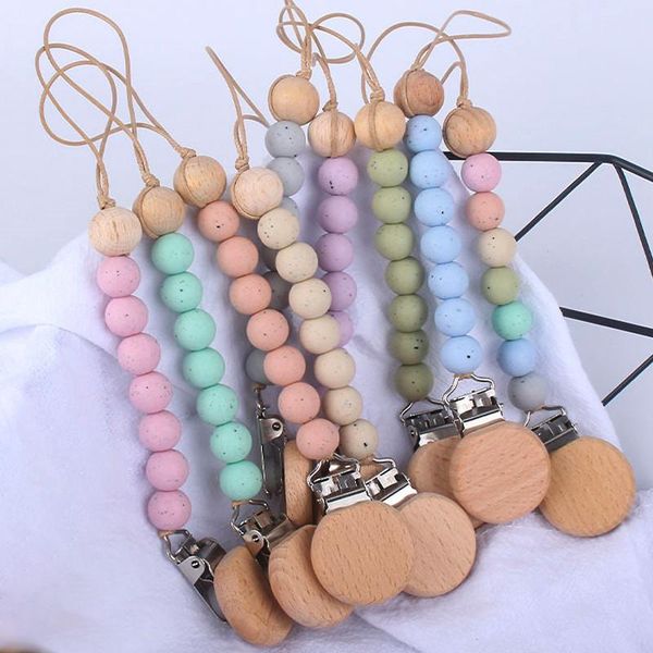 

pacifiers# baby pacifier clip chain born wooden soother holder infant pacifiers clips nipple holders for kids bottle chains