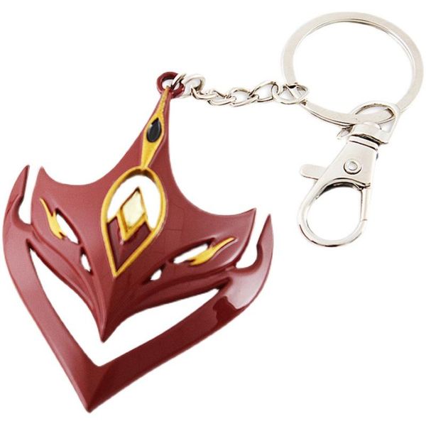 

keychains genshin impact tartaglia mask cosplay alloy key chains keychain metal necklace pendant accessories prop, Silver