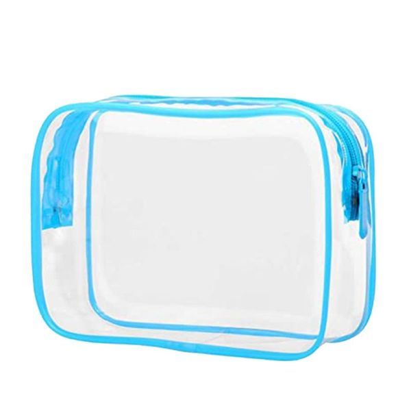 

storage bags transparent makeup bag with zipper for cosmetic necklace earrings small items home bathroom office traval leak proof cle