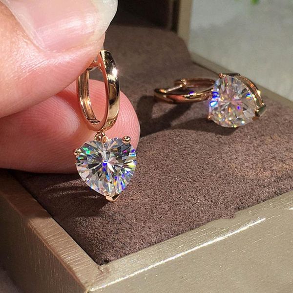 

hoop & huggie small circle rhinestone earrings circular water drop zircon lovely all-match ear buckle rar-ring female, Golden;silver