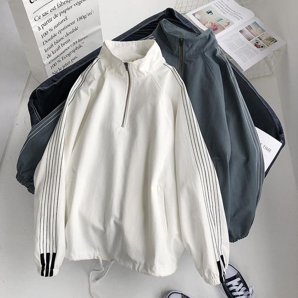 

women's hoodies & sweatshirts 2021 jackets stand collar half zipper female autumn thin loose korean version coats, Black