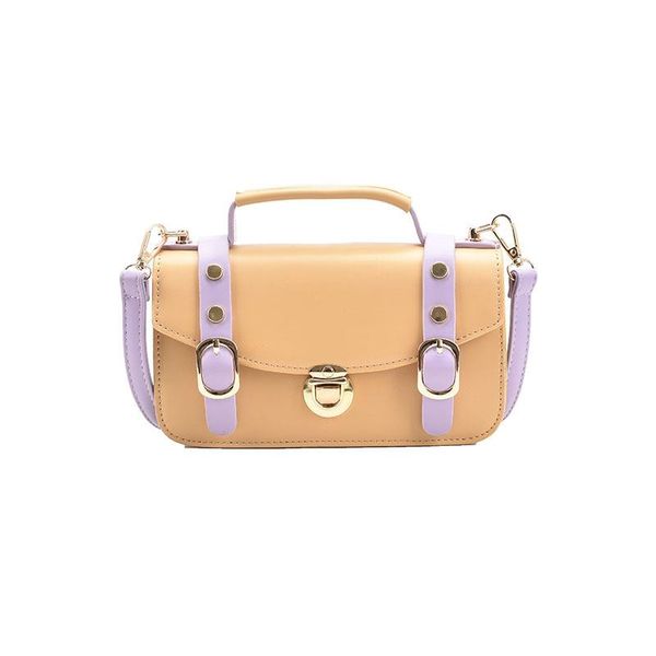 

evening bags 2021 arrivals women's shoulder for female pu leather color contrast colorful strap design fashion style bag