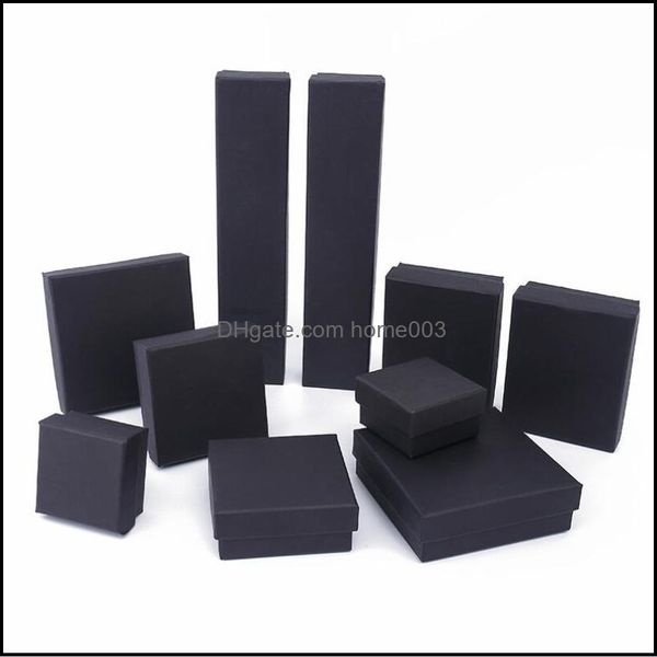 Коробка упаковка дисплей ювелирные украшения для бумажной одежды Пакет упаковки черные украшения из пещерной доски