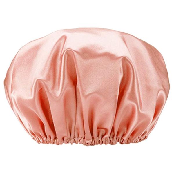 

-shower cap, shower caps for women, double waterproof layers bathing hat hair protection reusable