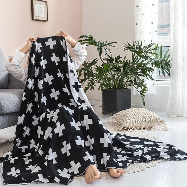 

blankets baby plus sign, cross, clouds, knitted woolen blanket, black and white shawl, sofa, lunch break blanket on demand