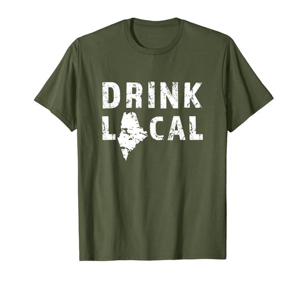 

Drink Local Maine Craft Beer ME Pine Tree State T-Shirt, Mainly pictures