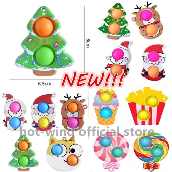 

dhl fast fidget toys cartoon sensory bubble toys simple dimple antistress cute christmas push for hands squeeze children party gifts