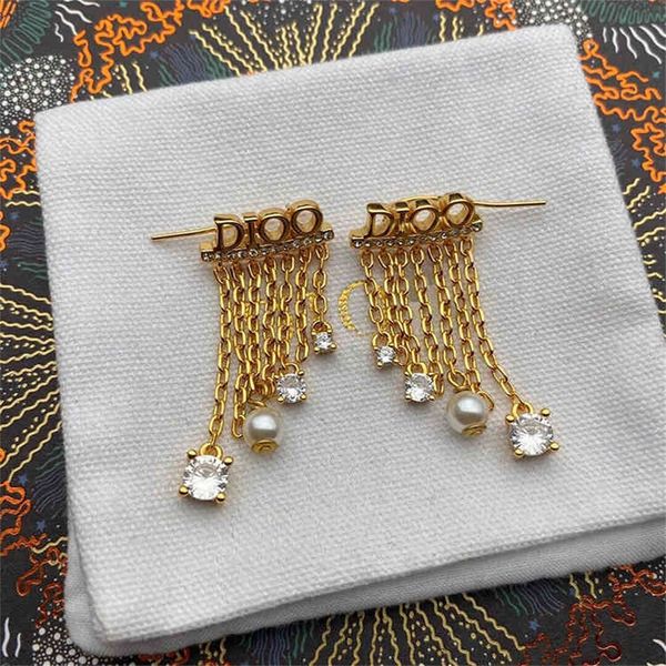 

size tassel design sense earrings female light luxury jewelry, Black