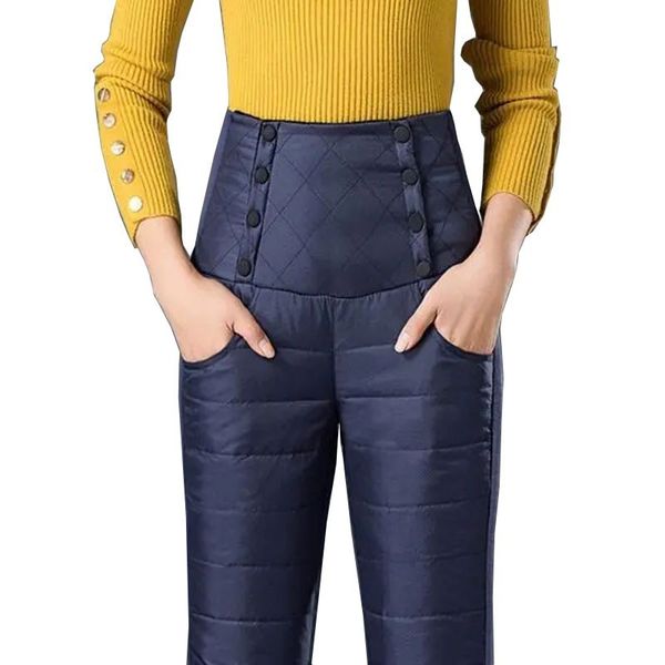

women's pants & capris fall female pants cotton casual waist high pencil thick plus size 4xl eye1, Black;white