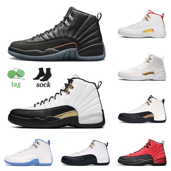 

2021 arrival basketball shoes air jorden 12 12s xii jumpman mens women size 13 trainers sneakers grind royalty reverse flu game dark concord, White;red