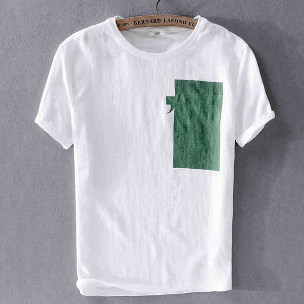 

men's t-shirts summer brand t-shirt linen pure white shirt mens fashion round neck t shirts male tshirt men camisa chemise coly, White;black