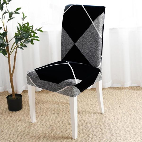 

geometry chair cover dining elastic covers spandex stretch office case anti-dirty removable 1/2/4/6piece