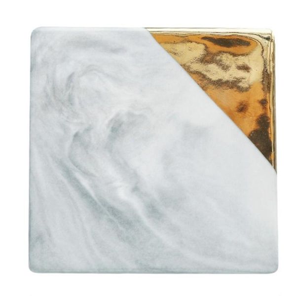 

table runner creative marbled ceramic pad coffee cup mat tea placemats bottom insulation heat pads dinning plate