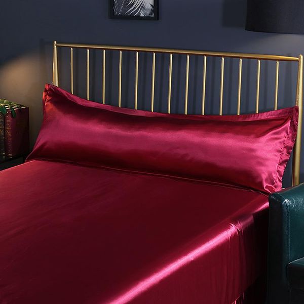 

pillow case home elegant decorative bed long creative quality soft simplicity pure silk pillowcase