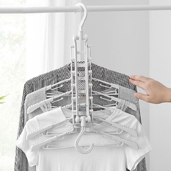 

hangers & racks 6 layers clothing wardrobe multi-functional non-slip home storage rack hanging shirt save space holder